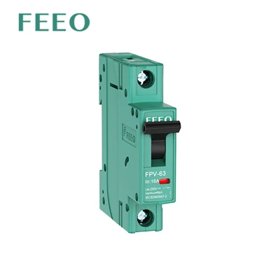 Līdzstrāvas MCB 1P 250VDC 10KA ķēdes pārtraucējs