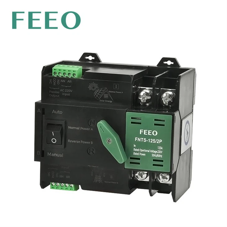 AC ATS Double Power Source Automatic Switch 2P Green